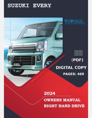suzuki every 2024 owners manual in english